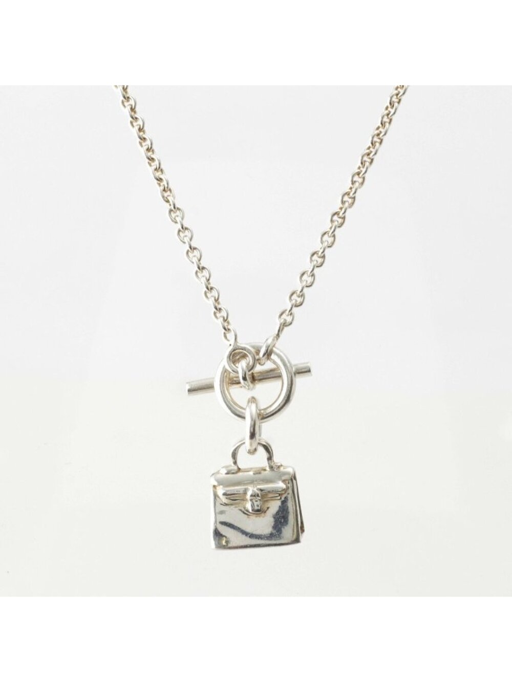 Hermes Amulette Kelly Necklace Silver